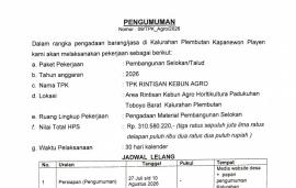 Pengumuman Pengadaan Material Pembangunan Selokan/Talud Tahun Anggaran 2026
